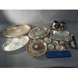 A quantity of plated ware, pewter and similar.