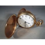 A Waltham gold plated, full hunter pocket watch,