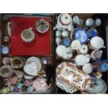 Two boxes of mixed ceramics to include Royal Worcester, Royal Doulton, Spode, Mason's Ironstone,