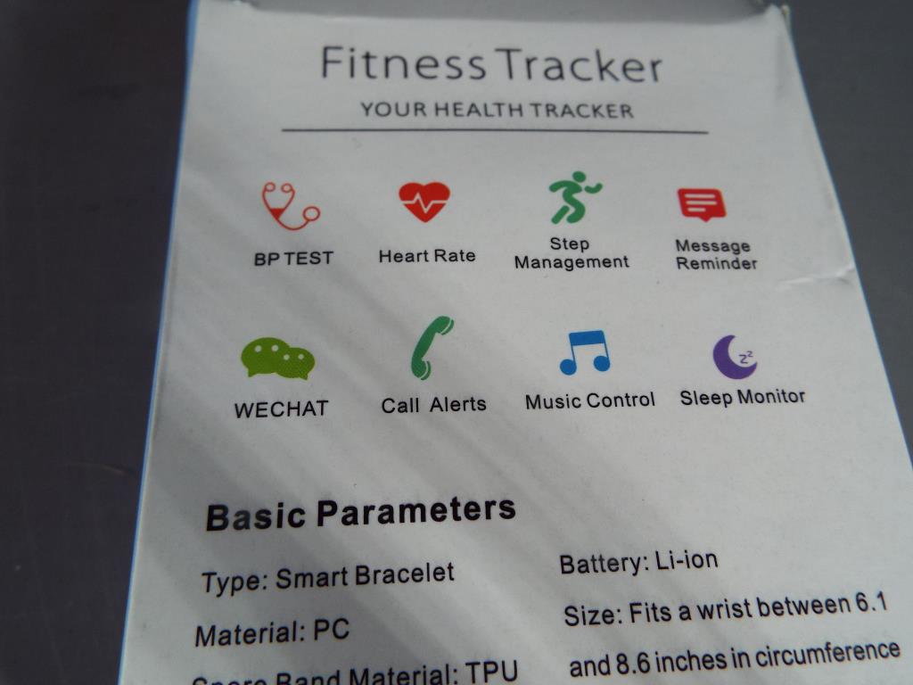 A fitness tracker watch with DP Test, Heart rate, Step Management, Message Reminder, Sleep Monitor, - Image 2 of 3