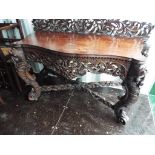 Antique 19th Century Eastern Oriental Carved Rosewood Side Table and dating from around 1860.