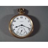 A gentleman's 9 carat gold hallmarked pocket watch by J.W.