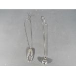 Two lady's silver necklaces