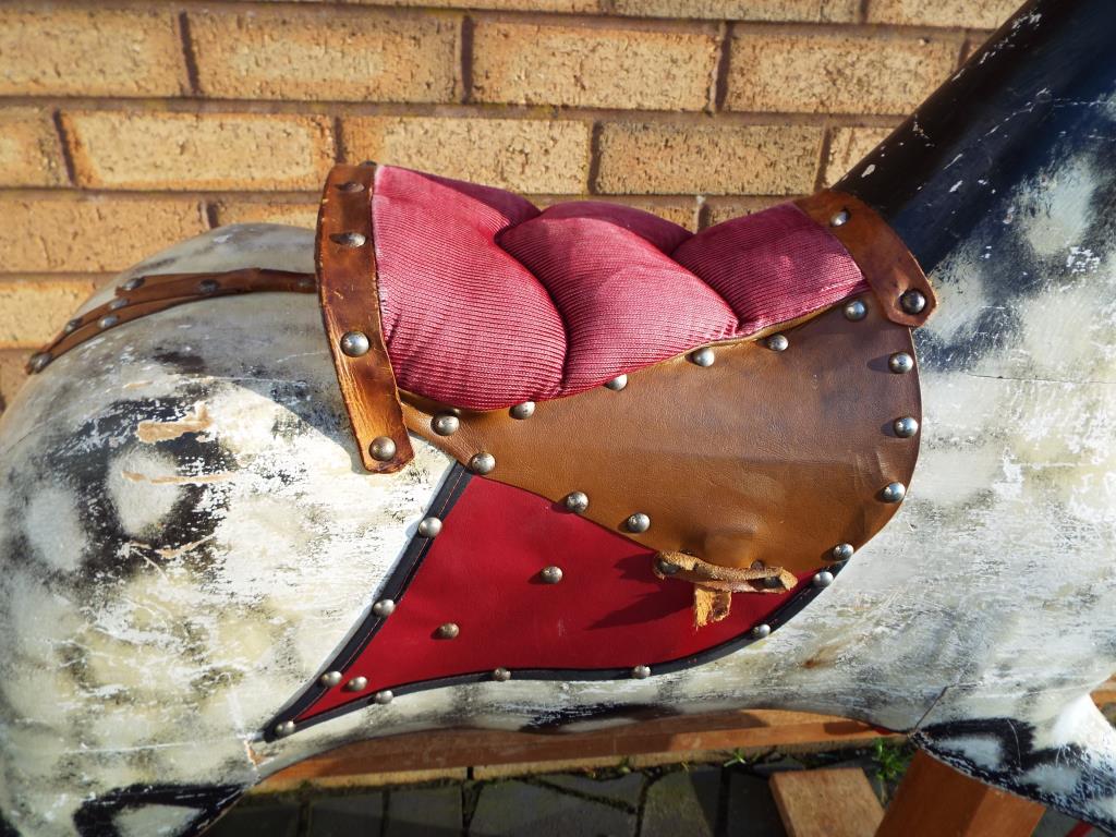 Collinson - a vintage Collinson piebald rocking horse on gliders, - Image 3 of 3