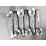 Six Edward VII silver hallmarked spoons, Birmingham assay 1905, makers mark for Elkington & Co Ltd,