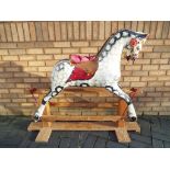 Collinson - a vintage Collinson piebald rocking horse on gliders,