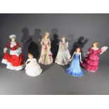 Royal Doulton - six Royal Doulton ceramic lady figurines to include Jennifer HN3447, Gillian HN3742,