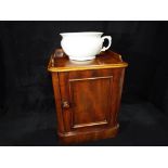 A good late 19th / early 20th century mahogany pot cabinet,
