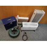 Three electric heaters,