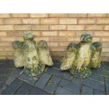 LOT WITHDRAWN (clause D applies) - A matching pair of stone ornamental garden eagles approximate
