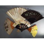 A collection of vintage fans.