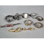 Silver - 9ct - a quantity of rings,