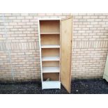 A vintage kitchen larder pantry cupboard with single door approximate height 183 cm x 52 cm x 42 cm