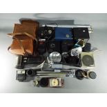 Photography - a collection of vintage box cameras to include a Blue Portrait Brownie No2 camera,