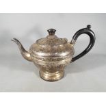 An Edward VIII silver hallmarked teapot, Birmingham assay 1936, makers mark for A L Davenport,