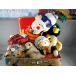 A good mixed lot of soft toys and vintage Teddy bears by poodles,