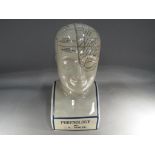 Phrenology - a large ceramic phrenology head, measuring approximately 30 cm [h].