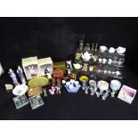 A collection of miniature items to include ceramics, model flatware, glassware,