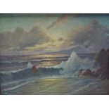 Franz Waldegg (Austrian 1888 - 1966) - A framed oil on canvas of a seascape,