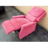 An electric reclining lounge chair.