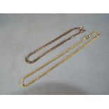 9 ct - two 9 carat gold necklaces, stamped 375, approximate weight 6.