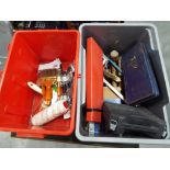 Tools - two plastic moulded boxes, conta