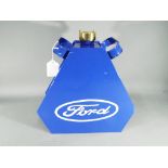 Blue Ford petrol can, measuring approxim