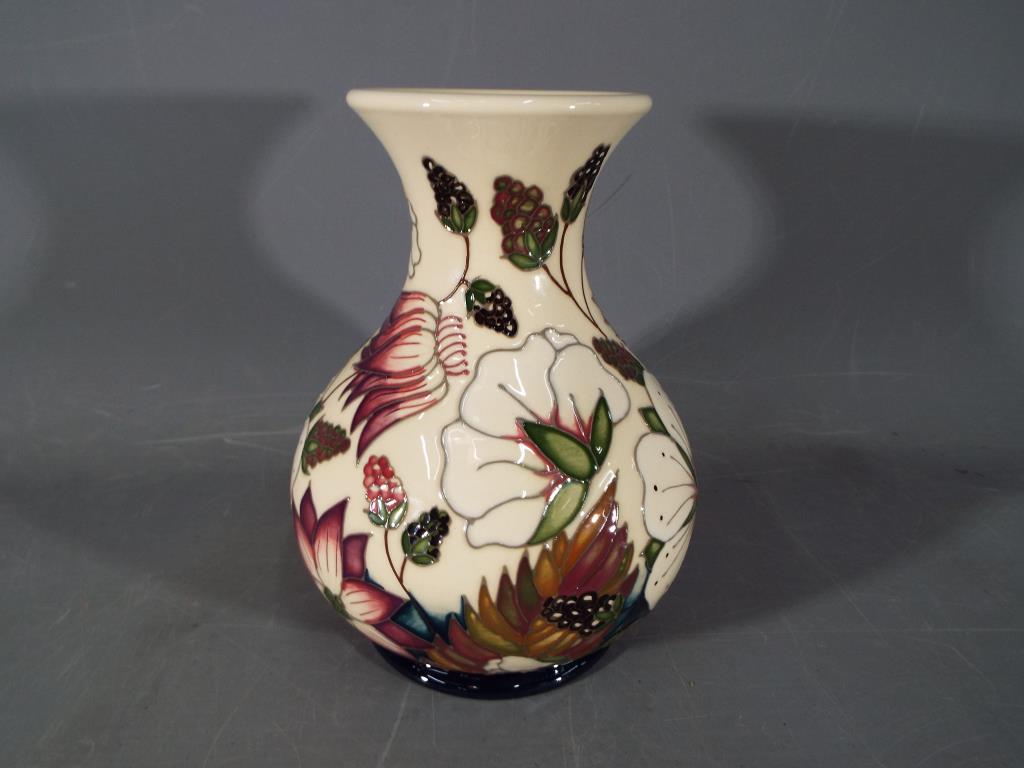 Moorcroft Pottery - a vase decorated in the Bramble Revisited pattern, - Image 2 of 2