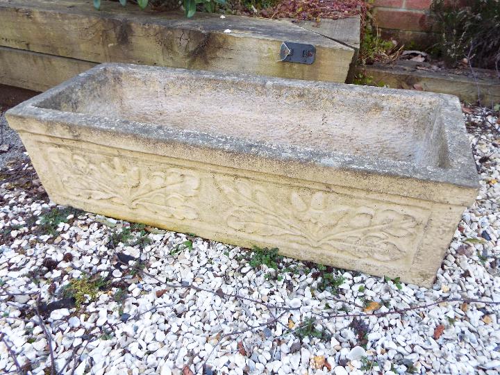 Garden stoneware - a rectangular planter,