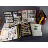 Philately - ten stamp albums containing worldwide postage stamps