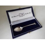 A Silver spoon commemorating the Prince of Wales wedding, Sheffield assay,