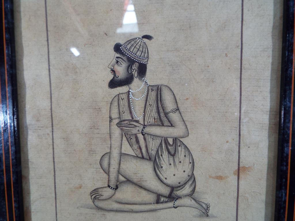 Two late 19th century, North Indian (possibly Delhi) paintings depicting a fakir and a sufi. - Image 3 of 4