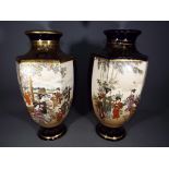 A pair of Kizan, Meiji period Satsuma, hexagonal section,