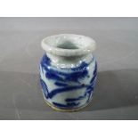 A 19th century Chinese blue and white brush washer,