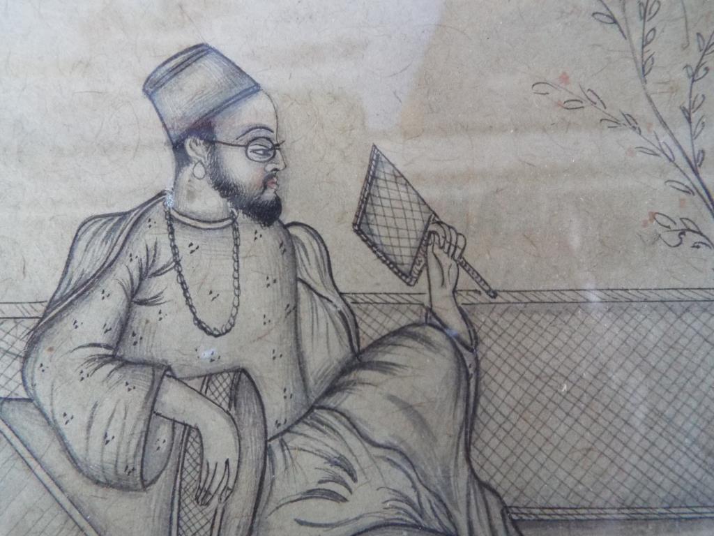 Two late 19th century, North Indian (possibly Delhi) paintings depicting a fakir and a sufi. - Image 2 of 4