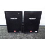 Peavey - A pair of Peavey Eurosys 3 speakers with tripod stands.