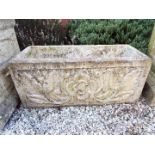 Garden stoneware - a rectangular planter,