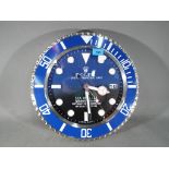 A promotional wall clock,