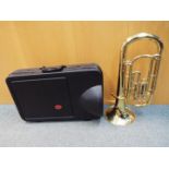 A Stagg 77-BAP baritone horn contained in hard case.