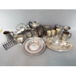 A quantity of pewter and plated ware.