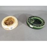 Advertising - Two ceramic ashtrays advertising Guinness (Is good for you) and Whitbread & Co (2)