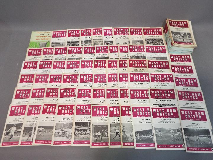 West Ham United - A large quantity of West Ham United match day programmes from the 1960's and