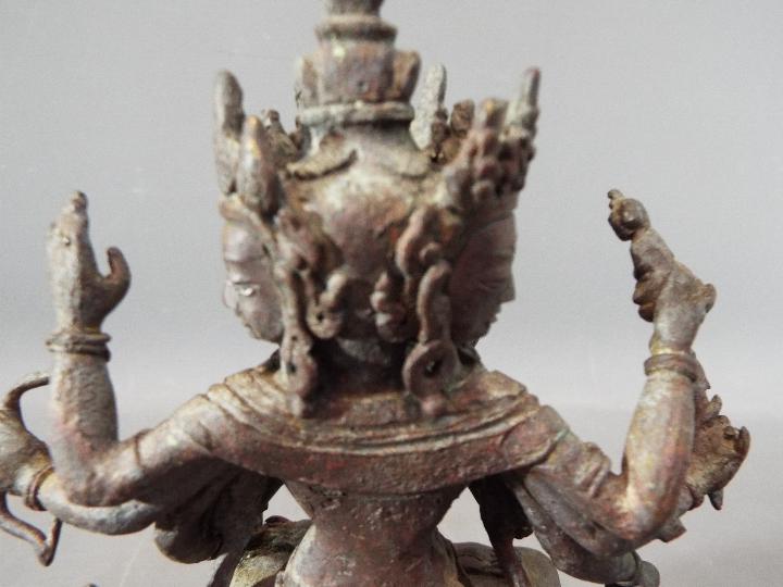 Buddha - An 18th century Chinese / Tibetan Usnisavijaya Buddhist eight arm god of war, - Image 8 of 9