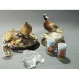 A quantity of ceramics and glass to include Capodimonte,