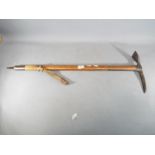 Military - Brades - A Brades ice axe, mid 20th century, with steel head, wooden shaft,