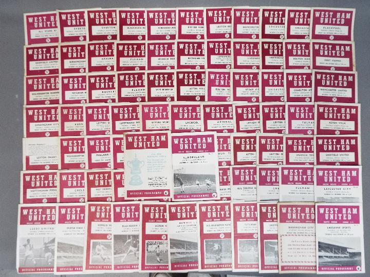 West Ham United - In excess of seventy West Ham United match day programmes from 1963 and 1964