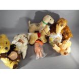 Bears - a mixed lot of vintage bears to include Chad Valley, wind up vintage bear, Rag Book pony,