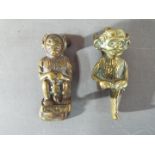 Two brass 'Imp' door knockers.