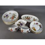 Evesham - 26 pieces of Royal Worcester ceramic tableware decorated in the Evesham pattern