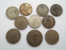 Pre-decimal coins - a quantity of Florin coins (2/=)